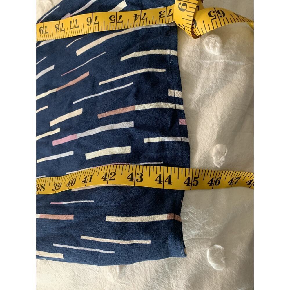 LuLu's True Radiance Navy Blue Multi Print Off the Shoulder Jumpsuit Size Small - Picture 4 of 10